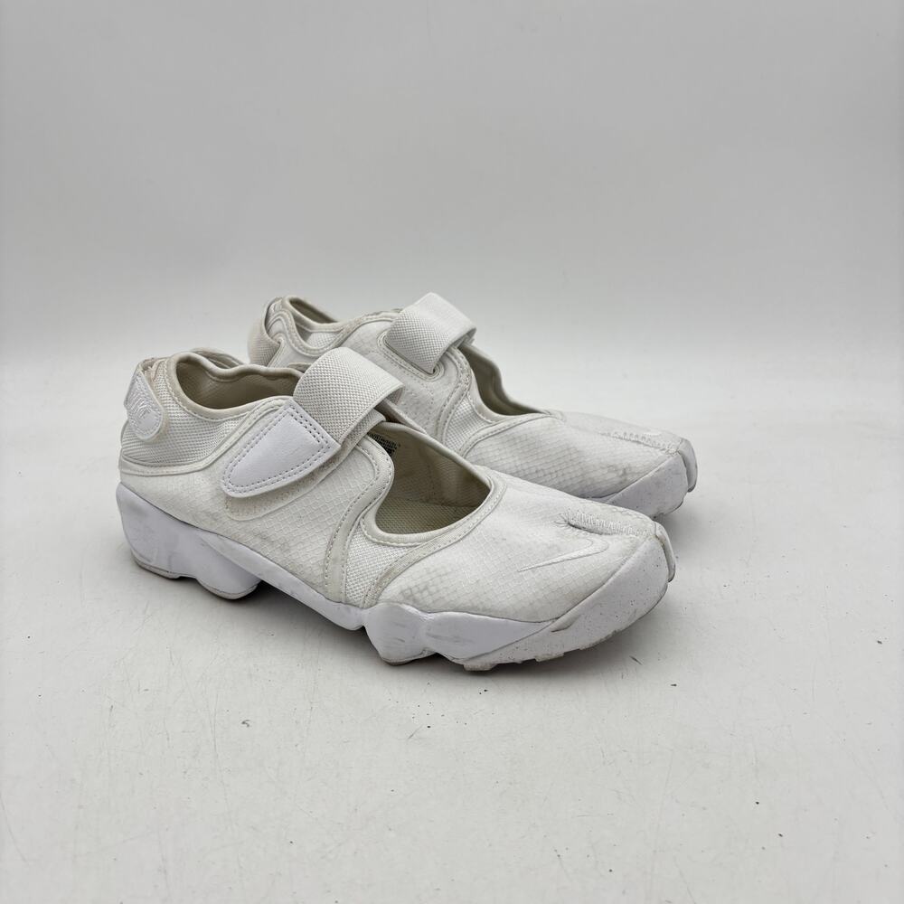 Nike Air Rift Breathe White Pure Platinum Split Toe Strap Sneakers Women's 8